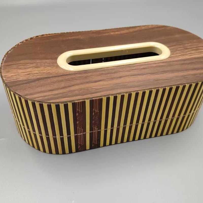 1pc High End Light Luxury Multifunctional Paper Drawer Desktop Coffee Table Oval Tissue Box