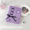 Sweet Bowknot Plush Photo Album Cute Plaid Design Kpop Photocard Binder for Girls 80 Pockets Photocard Book Wholesales 2025 New