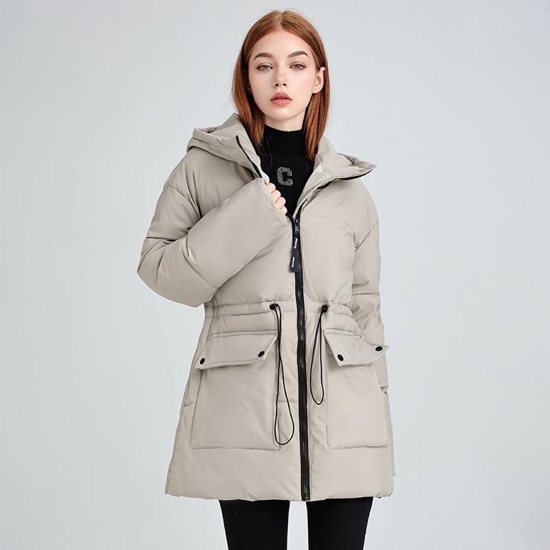 New Cotton Coats, Cotton Jackets, Versatile and Fashionable Hooded Cotton Jackets, Slimming and Fashionable Mid-length Jackets