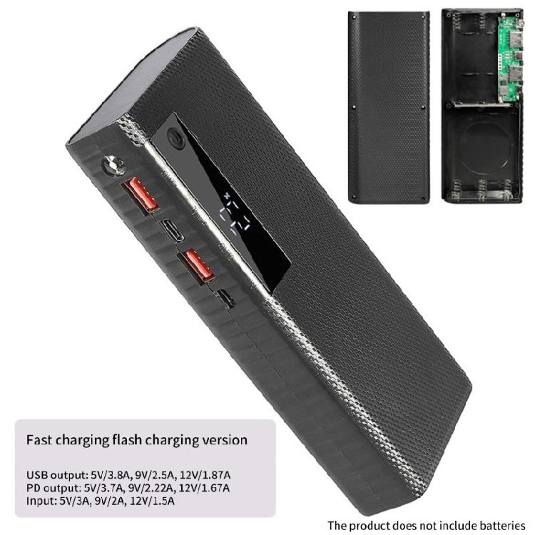 Interchangeable 5x21700 Battery Charging Case Quick Charging Capability LED Power Suitable for Various Device Support