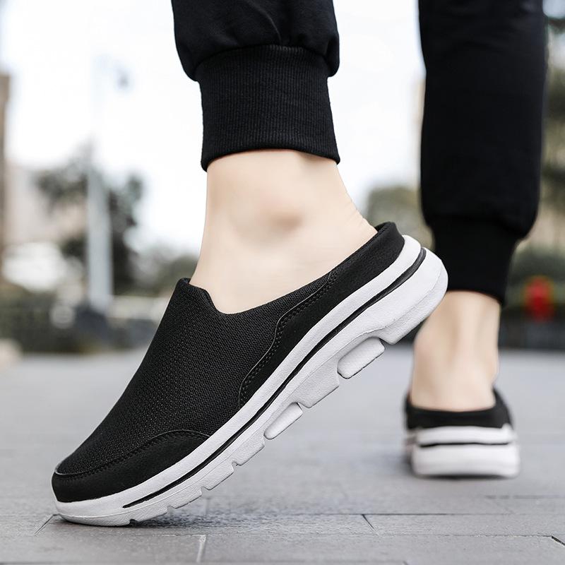 Large Size Couple Baotou Drag Summer Sports Foot Cover Casual Slippers Men's Home Outdoor Fashion Half Tray