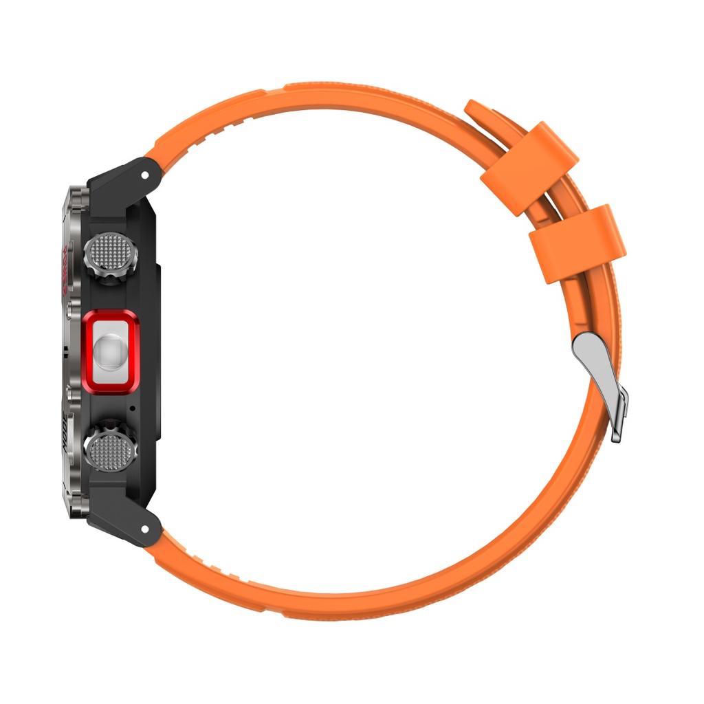 Rainbuvvy HT32 Bluetooth Smartwatch 1,43 Zoll IPS 360x360 Voll-Touchscreen BLE5.0 IP68 Wasserdicht Mehrere Farben Taschenlampe Android Smartwatch