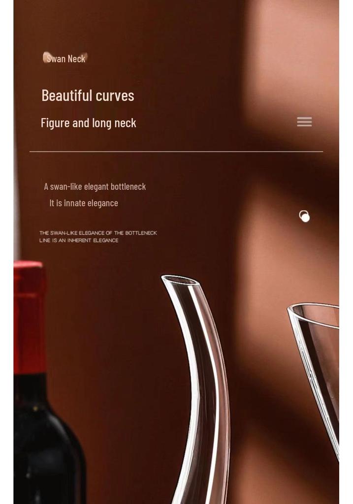 U-Shaped European Crystal Glass Red Wine Decanter
