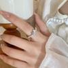 Korean-Style Micro-Paved Butterfly Pearl Ring, Elegant Design, Fashionable Open Ring for Women