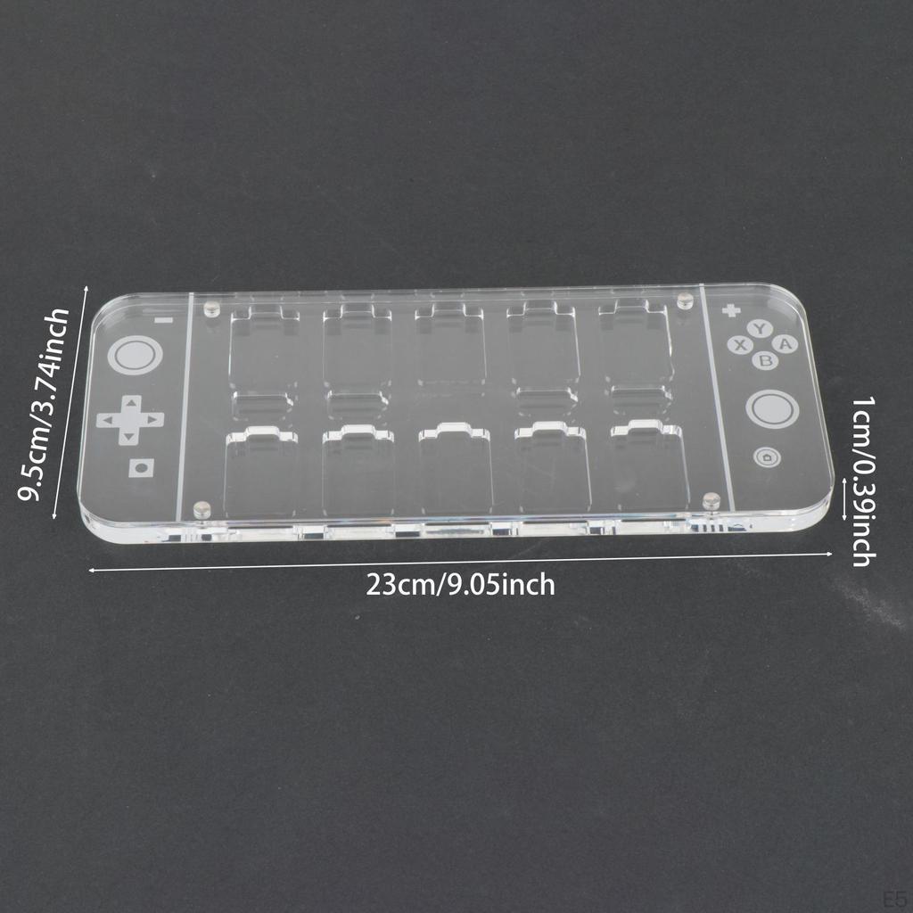 Acrylic Card Slot Storage Case, Lightweight Tabletop Decor, Portable, , Multifunctional, Compact