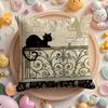 Cartoon little black cat cute Pillow Case Soft Plush Fabric DoubleSided Printed Cushion Cover Warm Winter Sofa Pillow Case