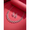 Jewellery Set for Women and Girls American Diamond Jewellery Set | Rosegold Rhodium Plated AD Necklace Set for Women