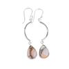 Pink copper Turquoise Gemstone 925 Sterling Silver Jewelry Dangle Earrings 2.60" EE-43-36