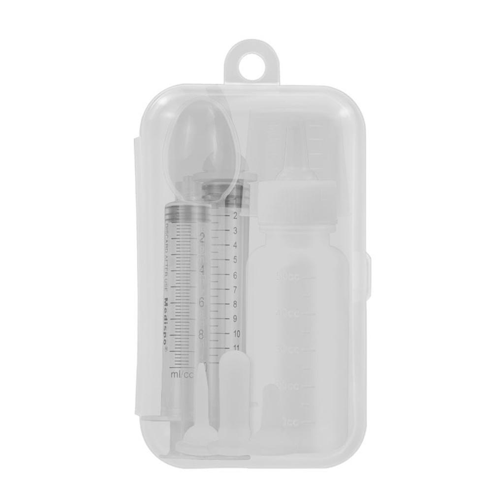 9-Pack Pet Nursing Kits Nursing Bottle Nipple Syringes Feeders Spoon Feeding Bottles for Newborn Kitten Small Animals