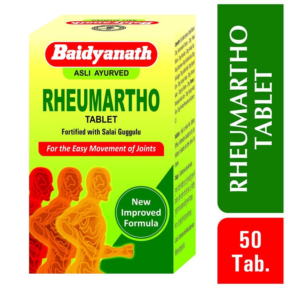Baidyanath Asli Ayurved Rheumartho 50 Tablets Pain Relief Joint Support Herbal Formula
