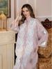 Besticktes Jalabiya Abaya Kleid für Frauen aus dem Nahen Osten
