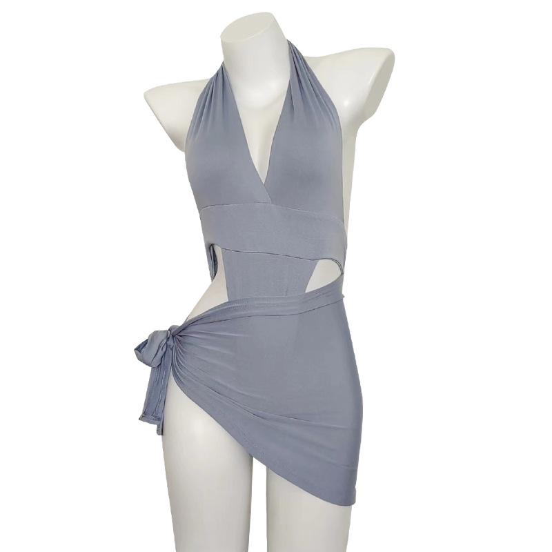 Sexy lingerie, pure desire, small breasts, big open gear, one-piece hip wrap, free uniform suit