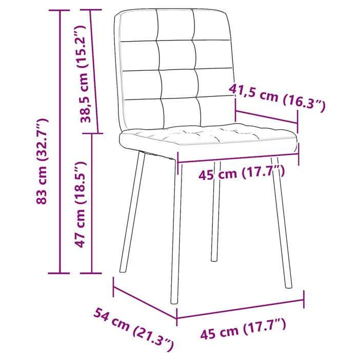 VidaXL Chaises à manger lot de 4 Gris clair Velours 3315180
