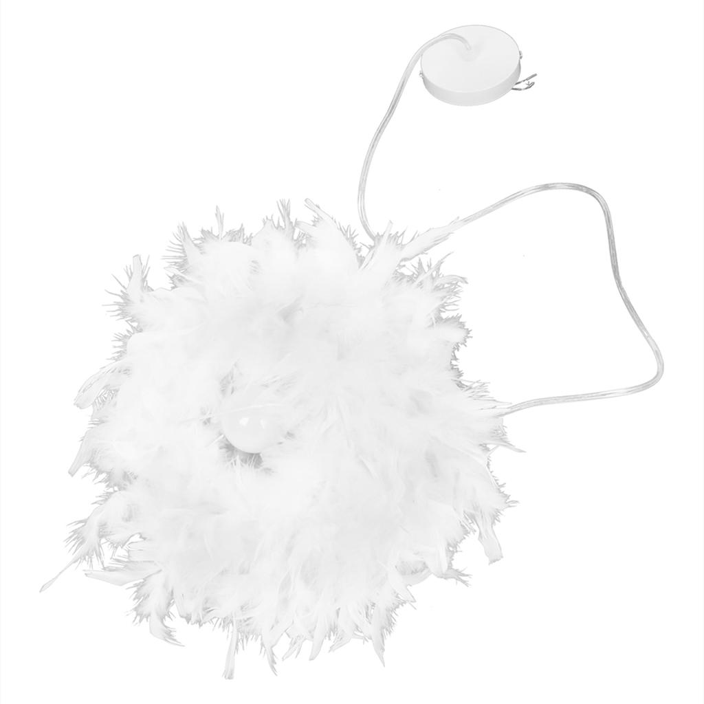 E27 Modern Feather Ceiling Light Pendant Lamp Shade Chandelier Home Bedroom Decor 110-240V