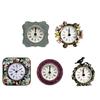 Small Table Clock with Enamel Color Metal Clocks Quiet Timekeeping for Collectors Mantel Clock Home Decoration