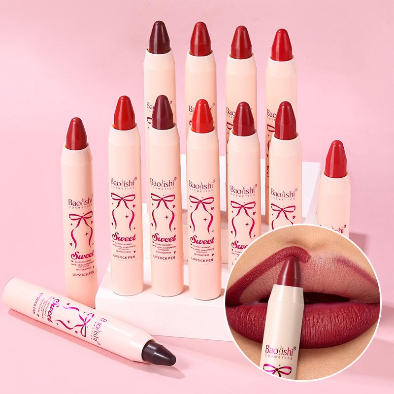 Creion contur buze 12 culori Nude Rose, machiaj tentă contur buze, rezistent la apă, de lungă durată, hidratant, tip creion, ruj stilou, machiaj buze