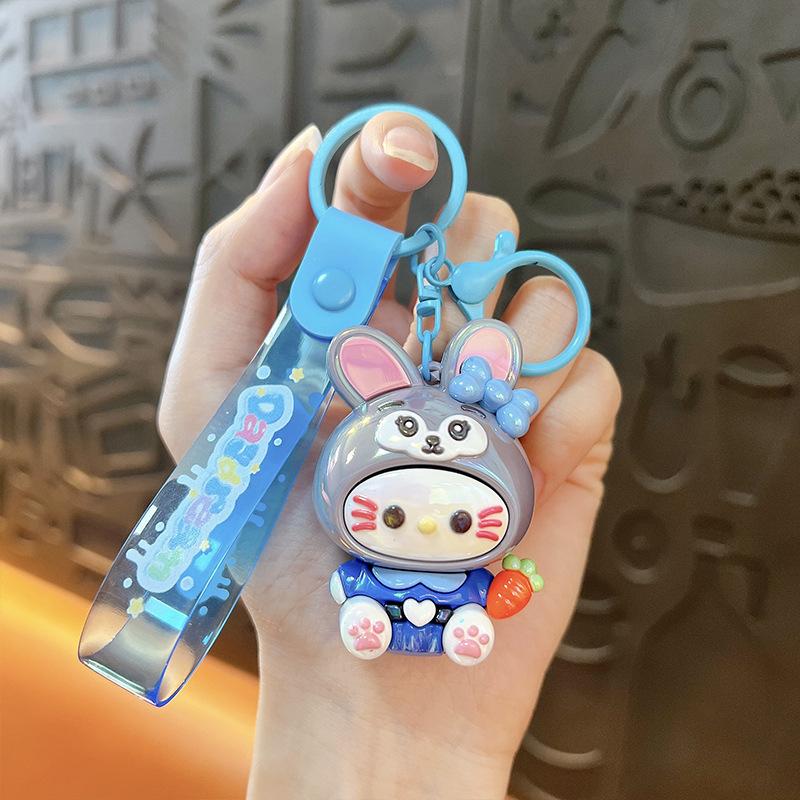 

Electroplated Cute Rabbit Keychain Decorative Pendant