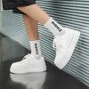 Men’s Sports Shoes White Skateboard Shoes Student Fashion Elevator Height Increase Green Running Sneakers Plus Size