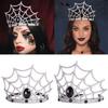 Glitter Powder Spiderwebs Crown Hairband Party Accessories Headband for Halloween Party Masquerade Dress Up Hair Decors