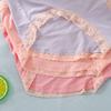 Damen Übergröße Einfarbig Baumwollschritt Unterhosen Weiblich Weich Atmungsaktiv Hüfttief Nahtlos Spitze Slips