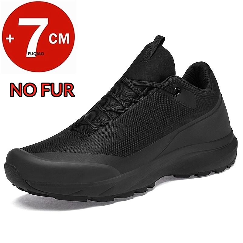 

Men Height Increasing Shoes 7cm Inner Elevator Winter Fleece Lined Warm Comfortable Casual Anti Slip Outdoor Shoes Soft Sneakers 37