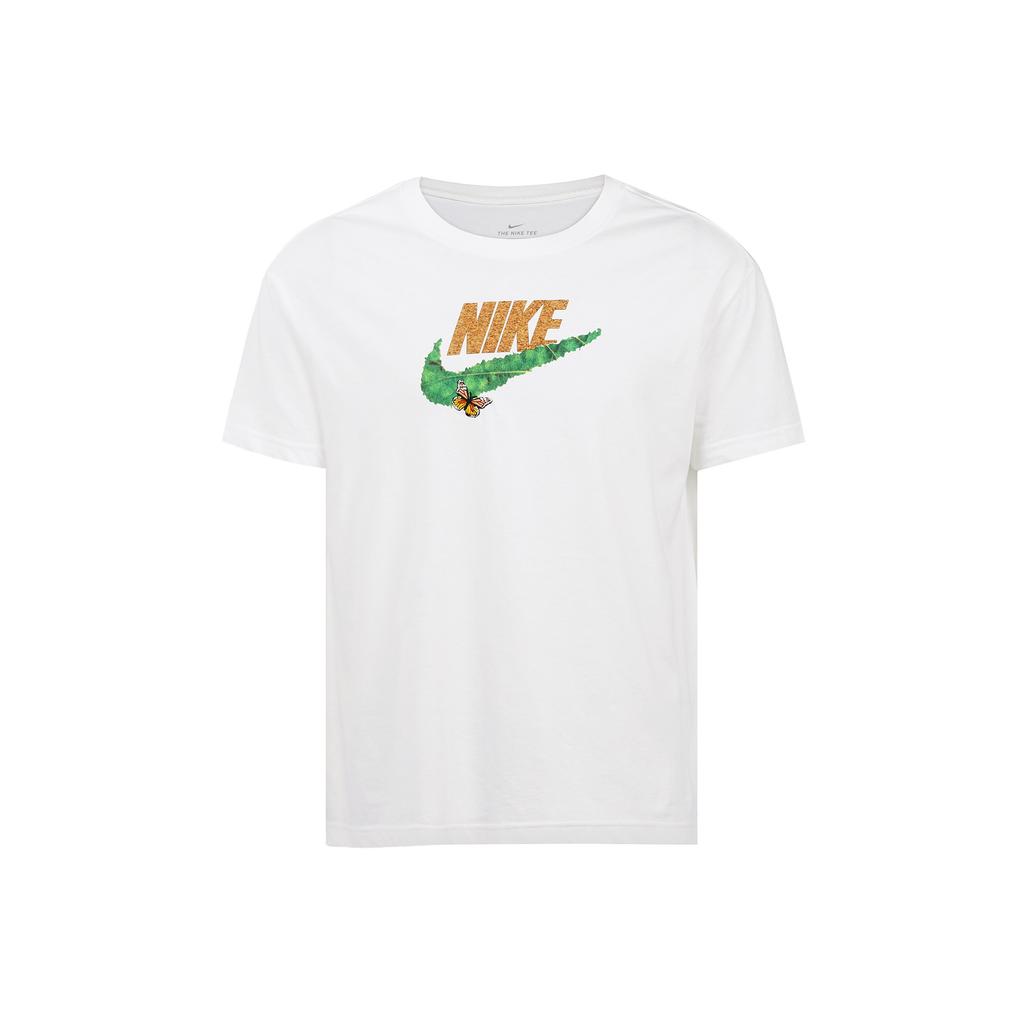 Nike Loose Fit Printed Casual Embroidered Drop Shoulder T-Shirt Women tops White DD1473-100