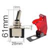 Rocker Switch LED Car Modification Arm Push Button Illuminated Toggle Switch With Safety Aircraft Flip Up Cover Guard 12V20A