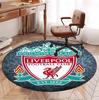 Liverpool F.C Pattern Round Rug, Indoor/Outdoor Mat, for Picnic, Gameroom, Bedroom, Office, Living Room, Home Decor Carpet, Birthday Gift