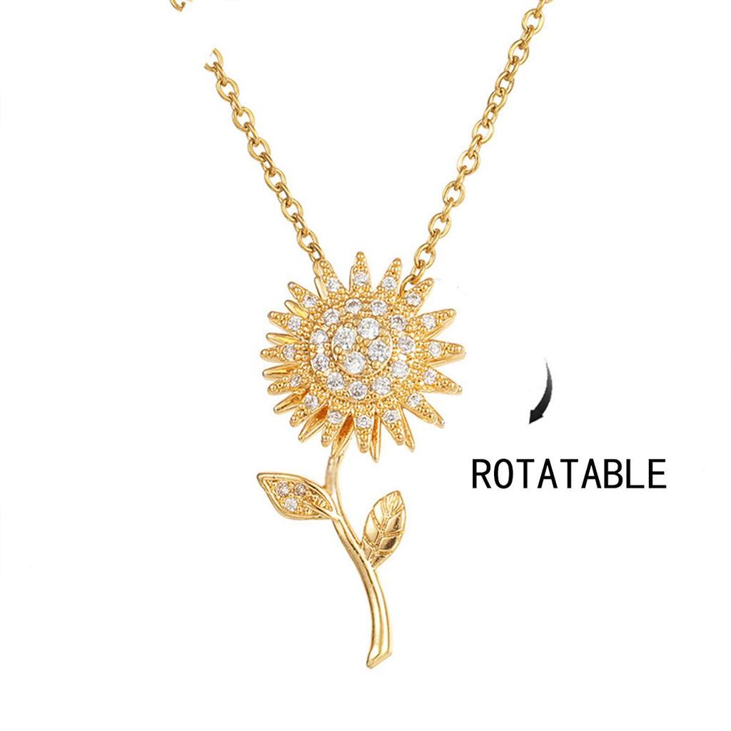 Plated Ins Style Flower Pendant Necklace Temperament Light Luxury Niche Design Sense.