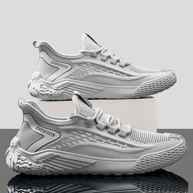 Soft-soled men's shoes spring and summer new fly-woven mesh shoes breathable running sports casual shoes thin knitted trendy shoes