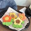 Cute Plush Sunflower Pendant Keychain Creative Yellow Flower Keychain Bag Accessories Charm Student Graduation Gift