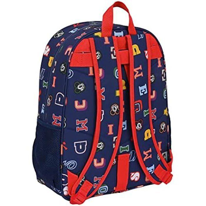 Sac à dos enfant avec roulettes - SAFTA - Mickey Mouse - 33 cm - Bretelles ajustables - Dos rembourré