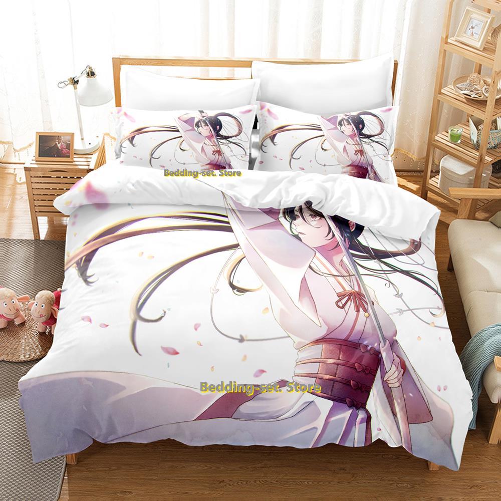 Comforter Hell'S Paradise Gabimaru & Sagiri Bedding Set Cartoon Anime Three-Piece Set Adult Kid Bedroom Three-Piece Suits Roupas De C