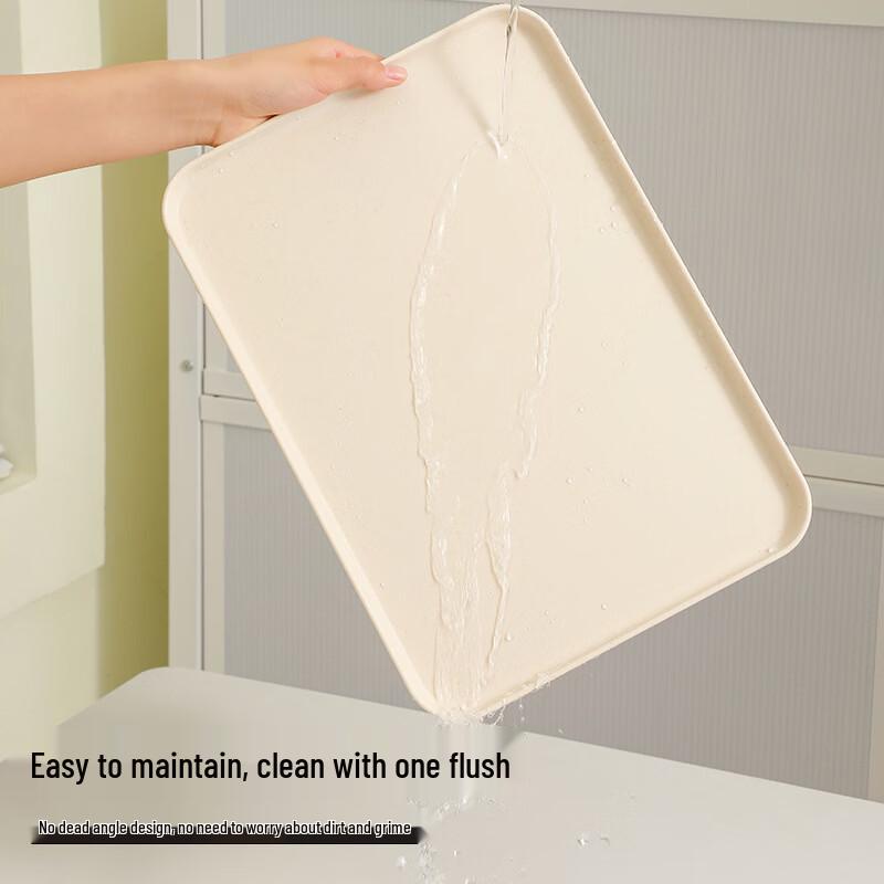 Japanese Style Rectangular Plastic Dining Tray