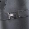 Very Good HERMES Sandals Giacomo H Logo Metal Strap Black Leather Mens 43 Used