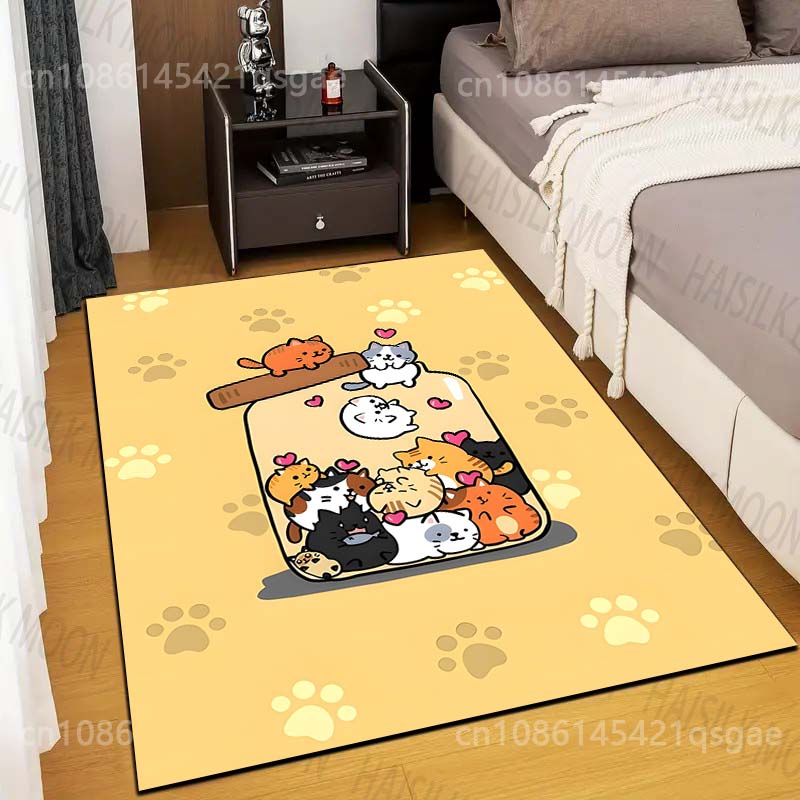 

Kitten Cartoon in Bottle Print Carpet for Living Room Bedroom Sofa Home Decor Non-slip Floor Mat Modern Rugs Fast Shipping 40x60cm