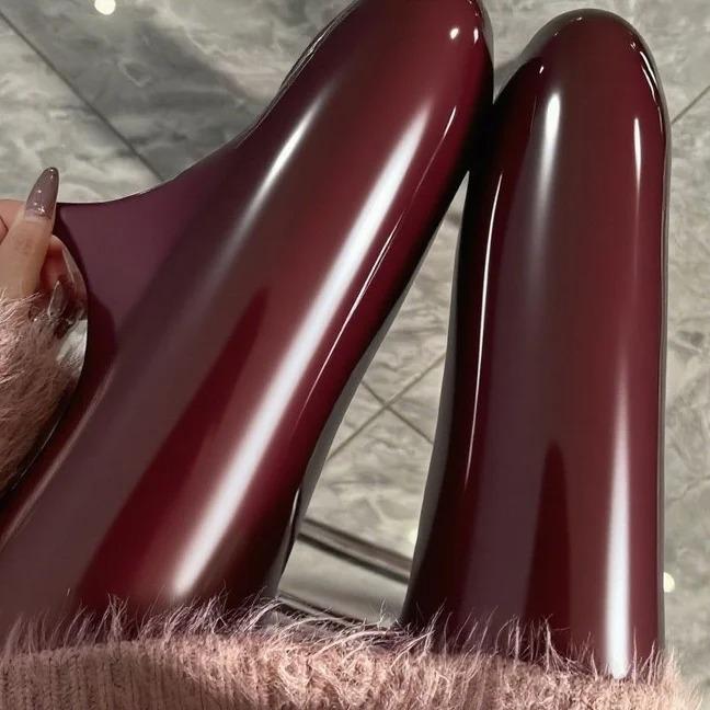 1Pc Women's Oil Glossy Tights Shiny Pantyhose Sheen Sexy Horse Oil Bright Color Underwear Lingerie Halloween Costume Stockings