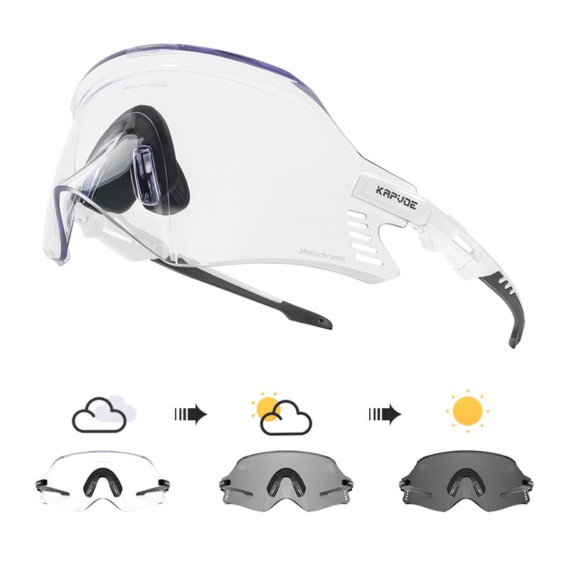Lunettes de soleil KAPVOE pour cyclisme Lunettes de cyclisme UV400 Lunettes pour vélo VTT Lunettes pour sports d'extérieur Femmes Hommes Équipement de course pour vélo de route