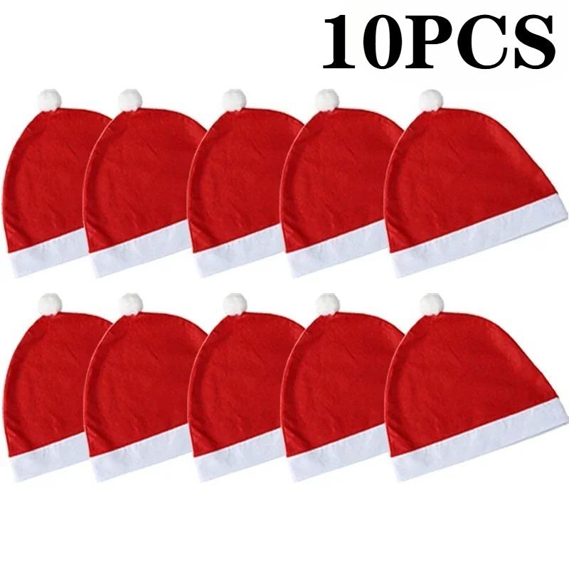 Weihnachts-Autositz-Kopfstützenbezug Weihnachtsornamente Sitzschutz Weihnachtsmannmütze Autodekoration Autositzzubehör