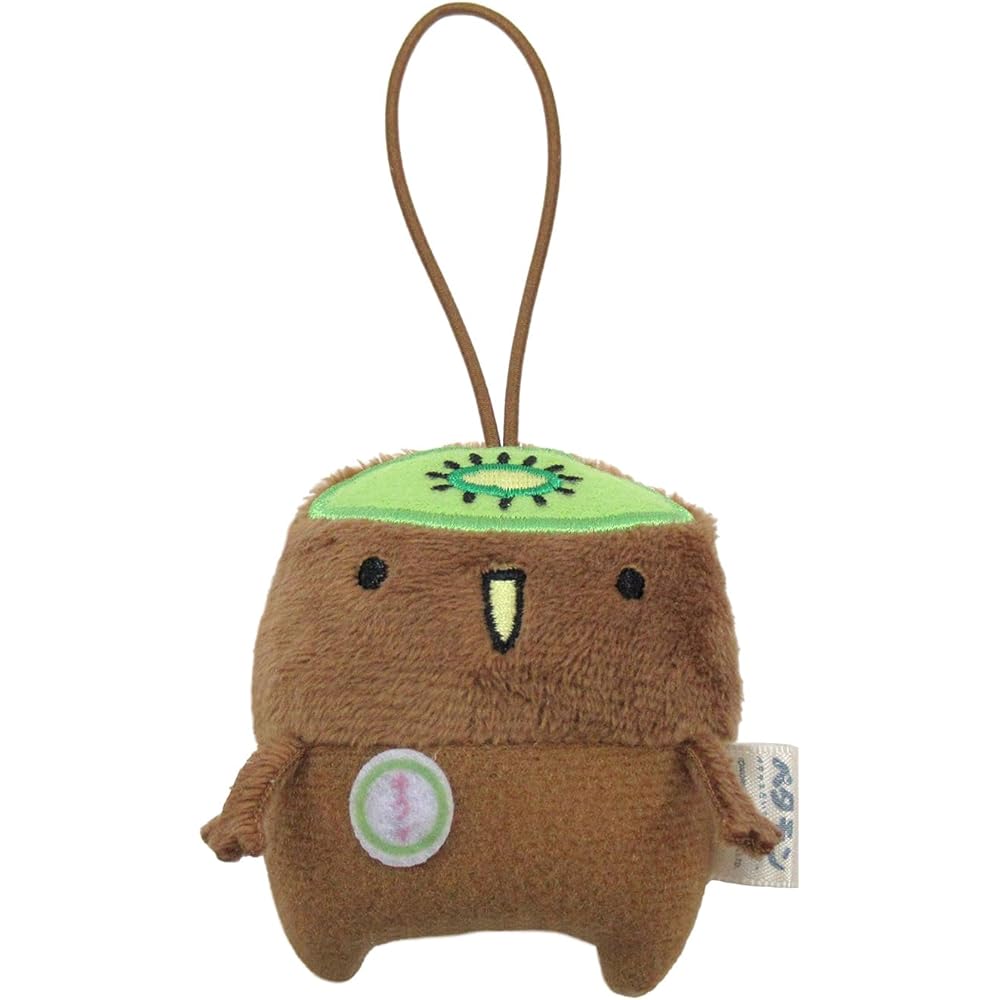 

Morisaka Global Petamon Kiwi Plush Mascot 5.5x2.5x6.5cm Fruit Strap Charm Cute for Bags and Backpacks
