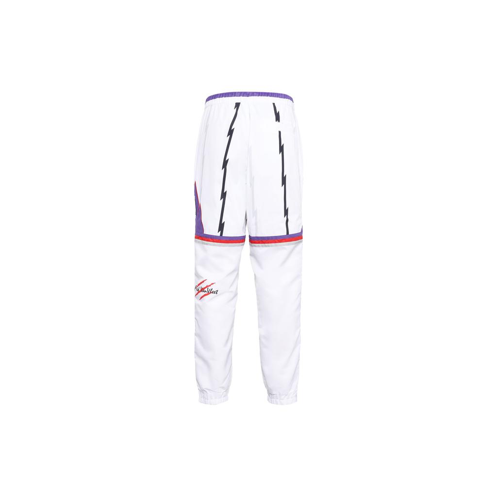 Li Ning Professional Basketball Series Loose Fit Drawstring Cuffed Long Knit Sports Pants Men Bottoms Standard-White AYKRA17-2