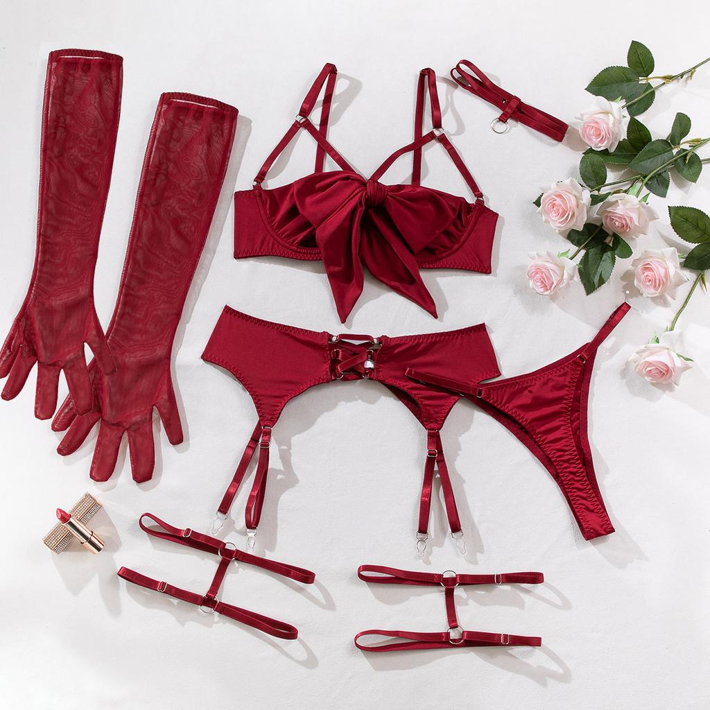Sexy Lingerie Sexy Garter Hollow Four-Piece Set for Women