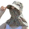 Sun Protection Women Sun Hat Ear Flap Sunscreen Bucket Hat Neck Protective Cover Cap  Summer