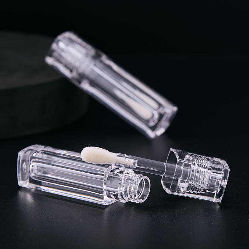Portable 4Ml Lip Gloss Tube Transparent Thick Rod Large Brush Container Empty Bottle Lips Glaze Container Makeup Tool
