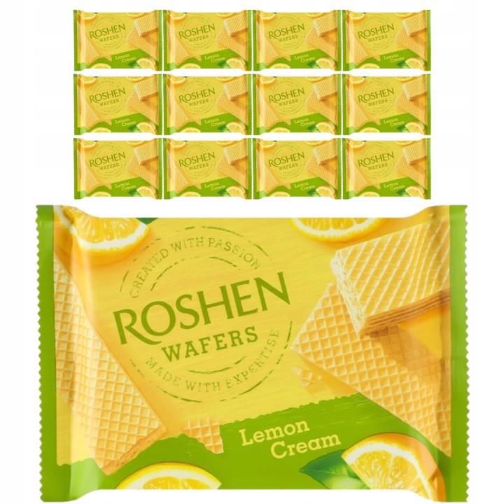 Roshen Wafle przekładane o smaku cytrynowym 72 g x 12 sztuk