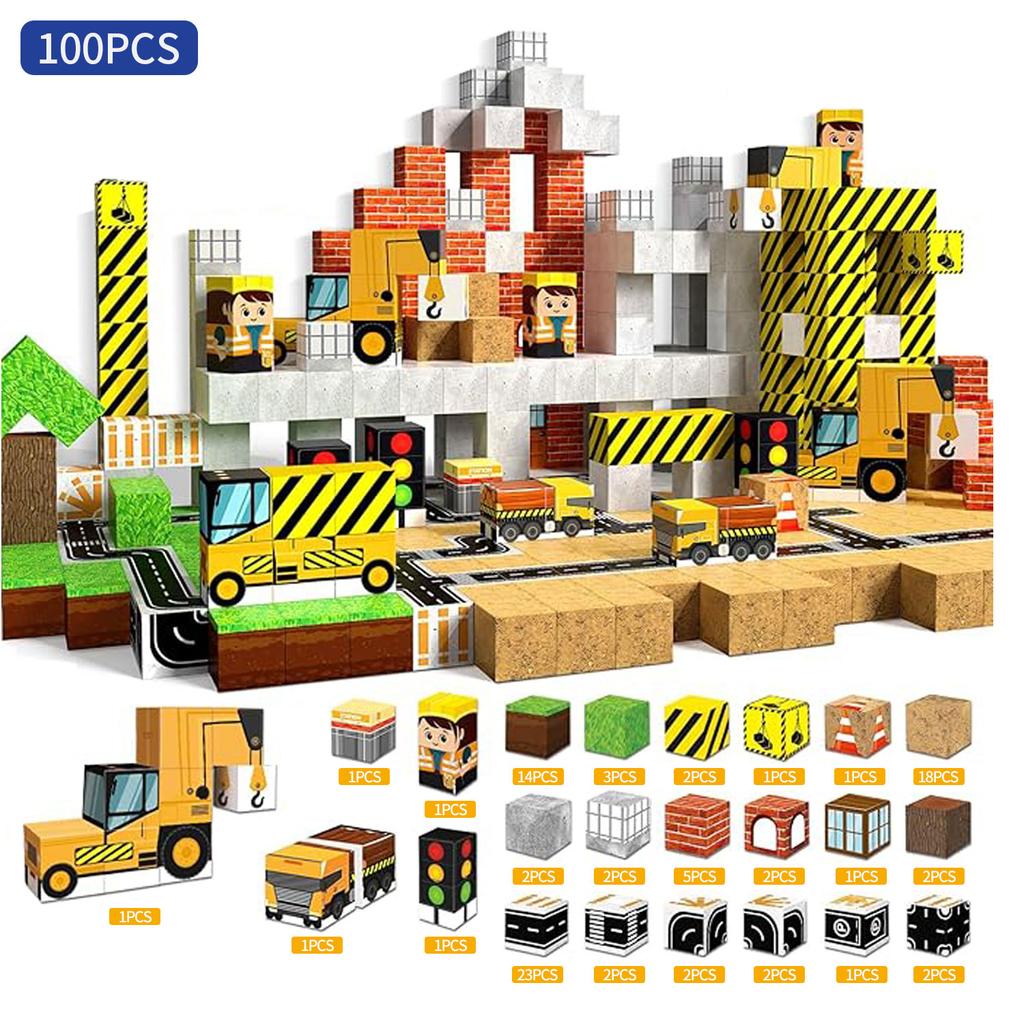 Children's magnetic block STEM toy cube magnetic puzzle construction piece