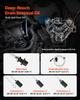 Fluid Extractor, 9.5 L Capacity, Manual Vacuum Fluid Extractor with 150 cm Long Horse and Three 120 cm Extension Tubes, Oil Change Pump with HDPE Tank