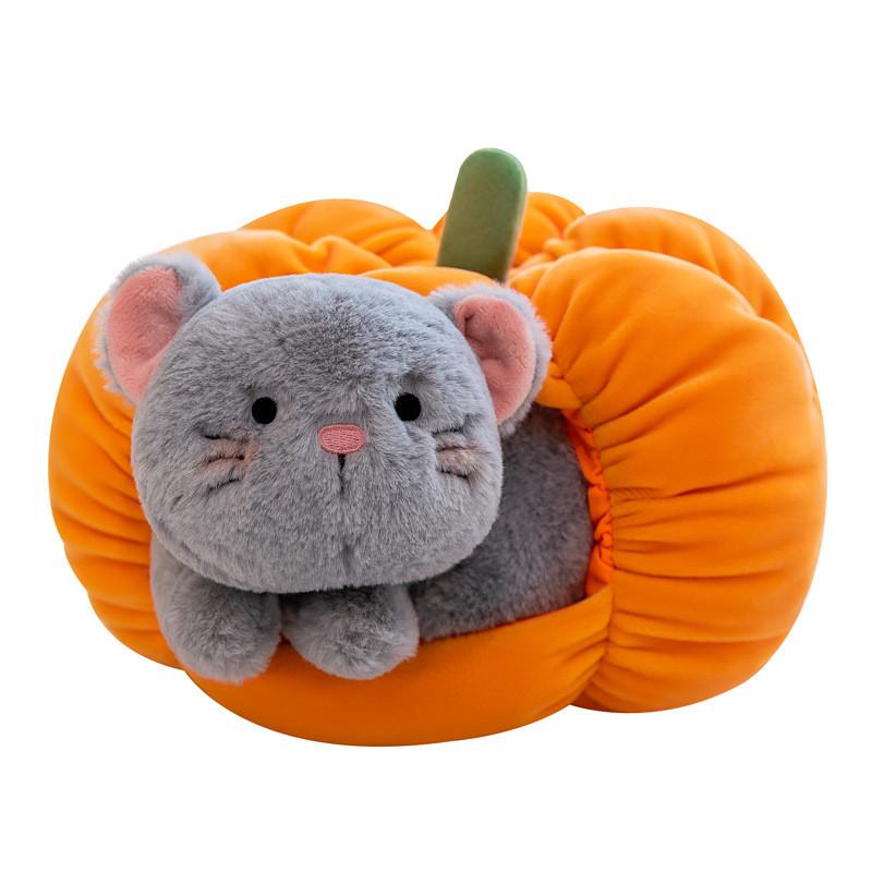 

Pumpkin Cat House Dog Plush Toys Cartoon Detachable Children Birthday Gifts 25cm
