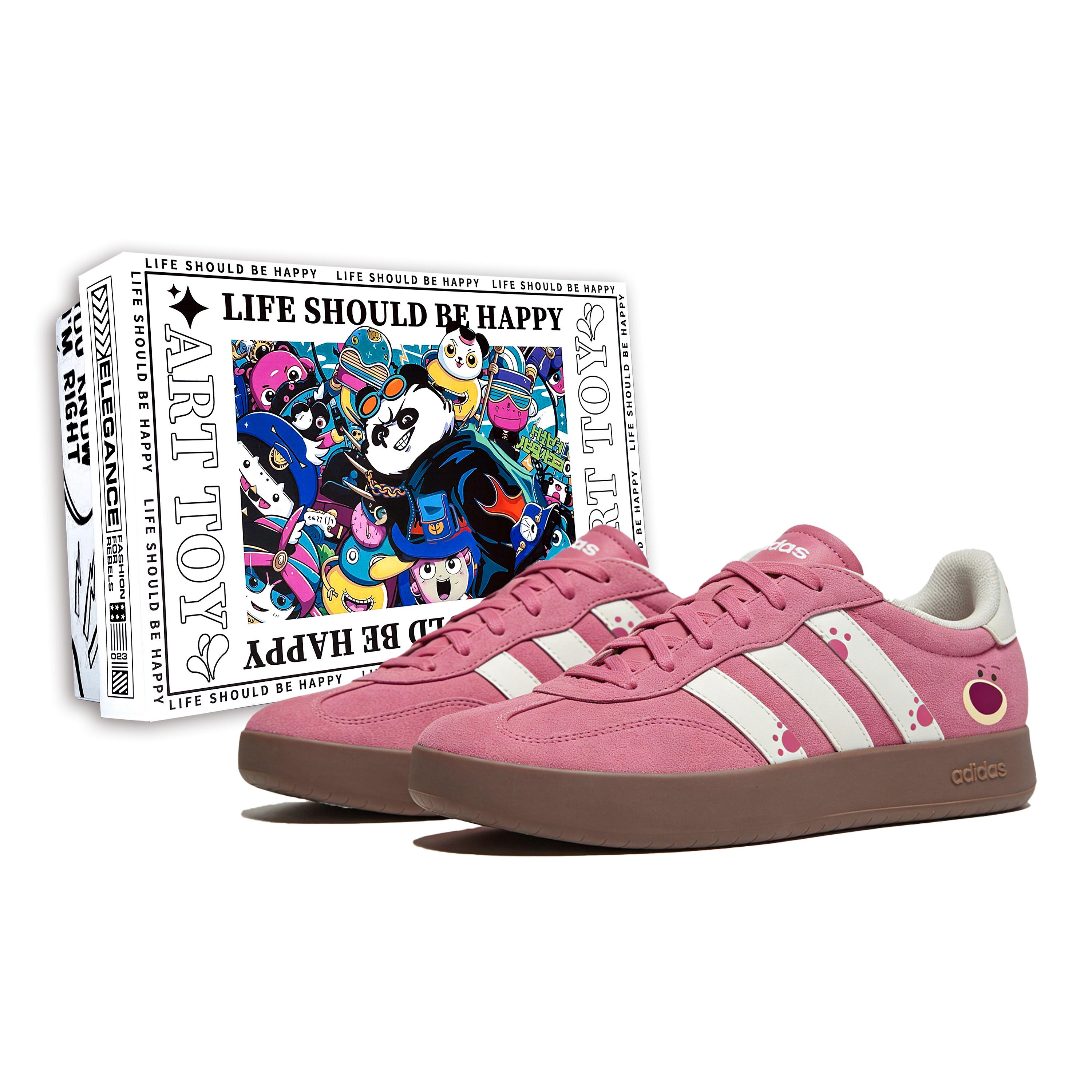 Adidas BARREDA Berry Bubbles, Special Packaging Abrasion Resistant Low top German Army Trainers Women s Berry Red JQ4237(Team257-R-BOX) 35⅔