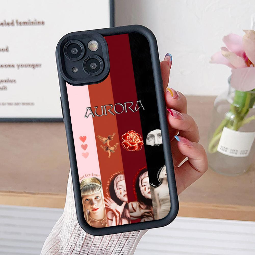 Aurora Aksnes Thicken TPU Mobile Phone Case for iPhone 17 16 15 14 13 12 11 Air Pro Max Plus Colorful Cover